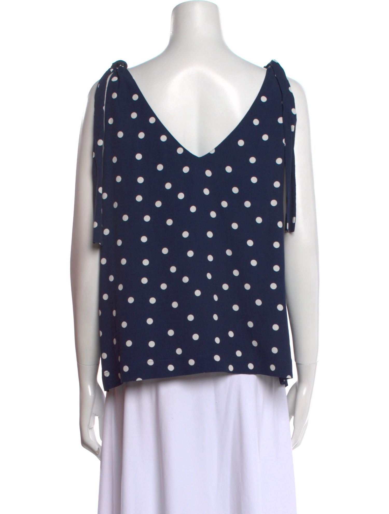 Sézane Polka Dot Print V-Neck Blouse