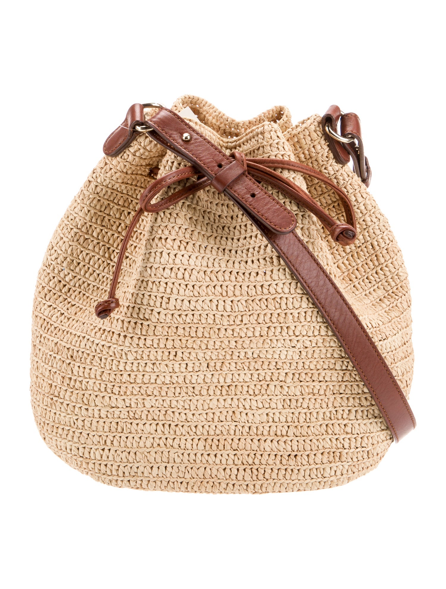 Sézane Raffia Bucket Bag