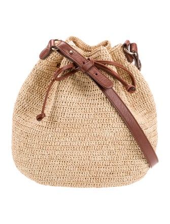 Sézane Raffia Bucket Bag