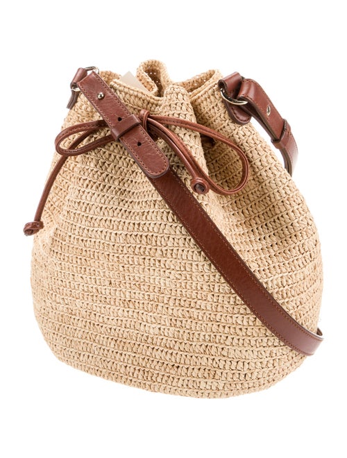 Sézane Raffia Bucket Bag