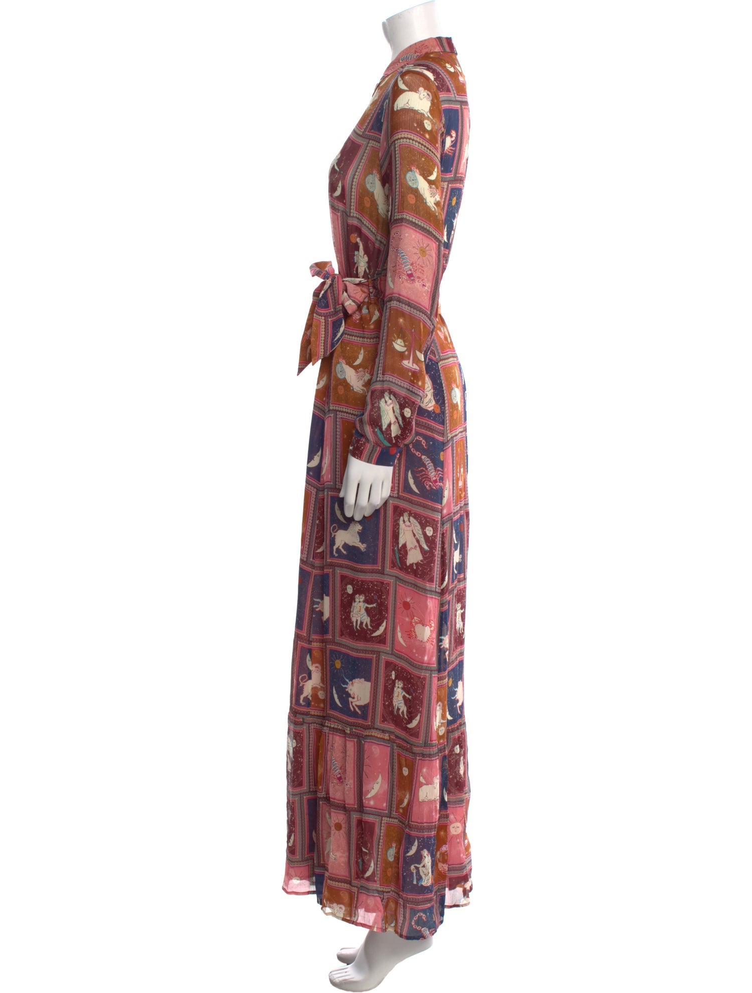 Sézane Silk Long Dress