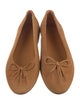 Sézane Suede Bow Accents Ballet Flats