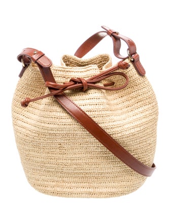 Sézane Raffia Bucket Bag