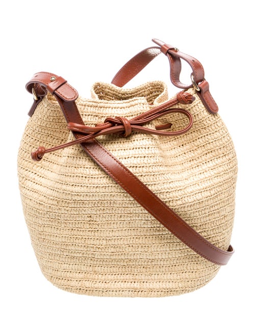 Sézane Raffia Bucket Bag