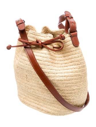Sézane Raffia Bucket Bag