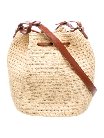 Sézane Raffia Bucket Bag