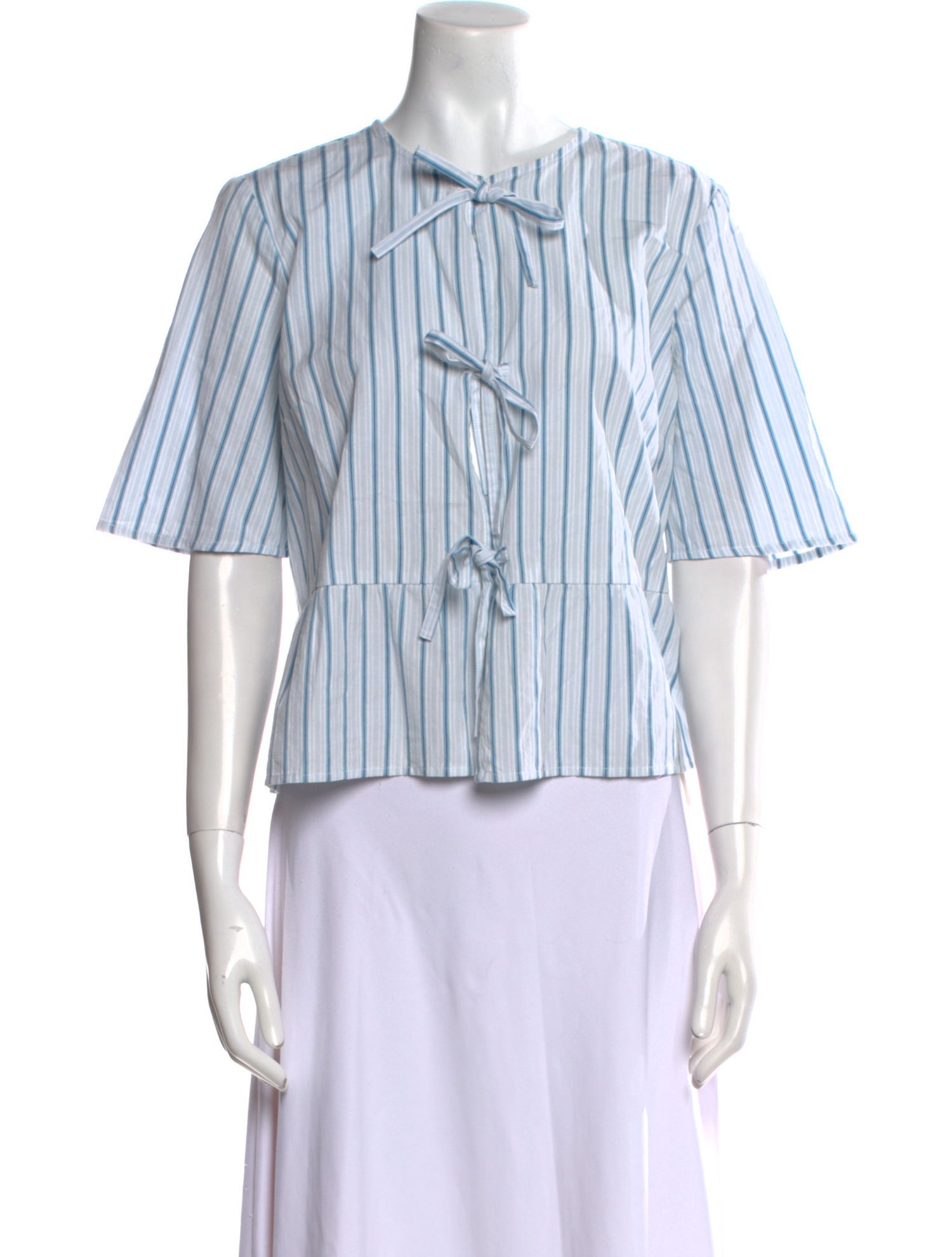 Sézane Striped Off-The-Shoulder Crop Top