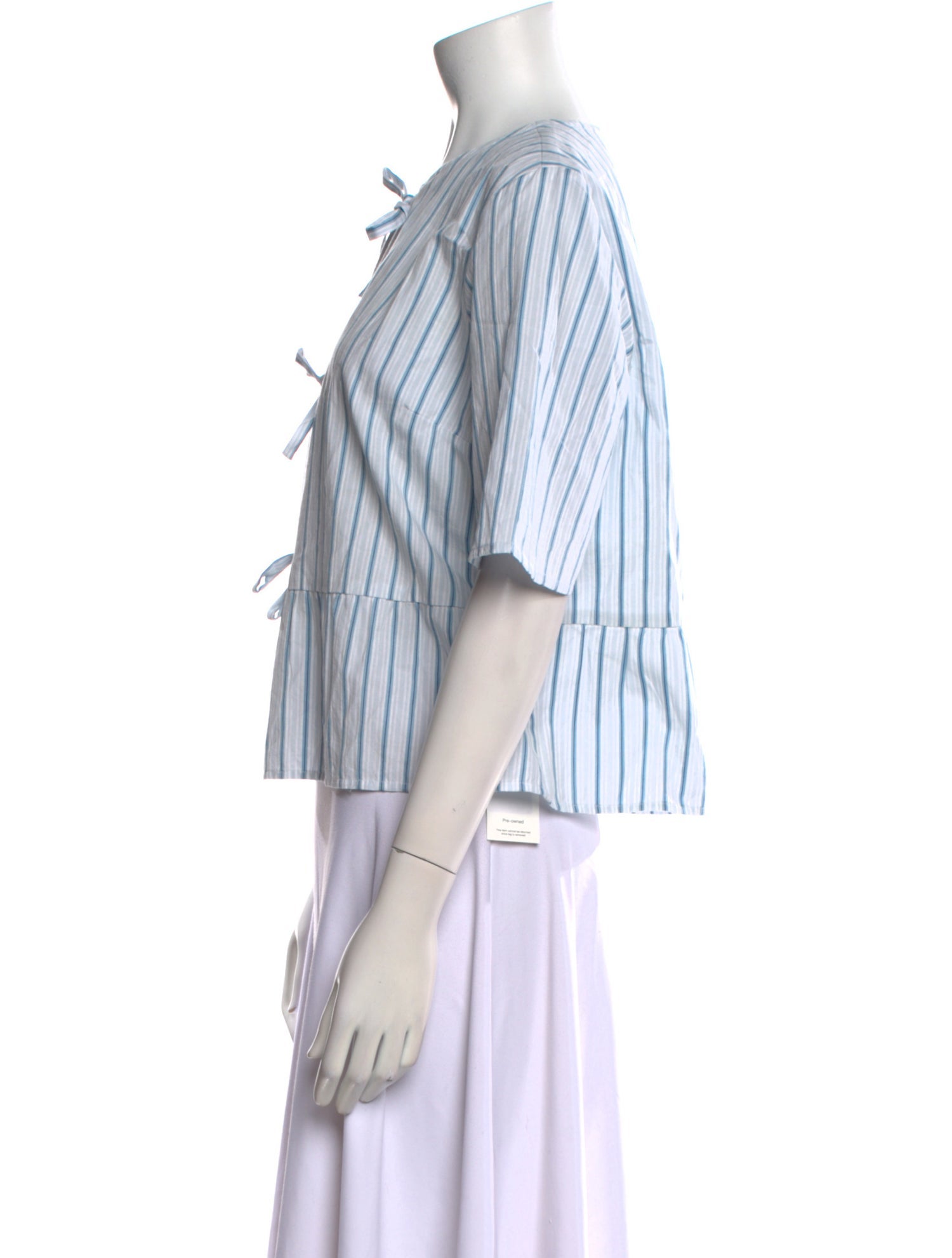 Sézane Striped Off-The-Shoulder Crop Top