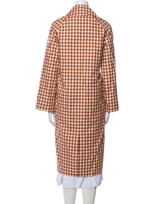Sézane Plaid Print Trench Coat