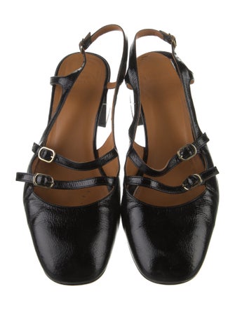 Sézane Patent Leather Slingback Pumps