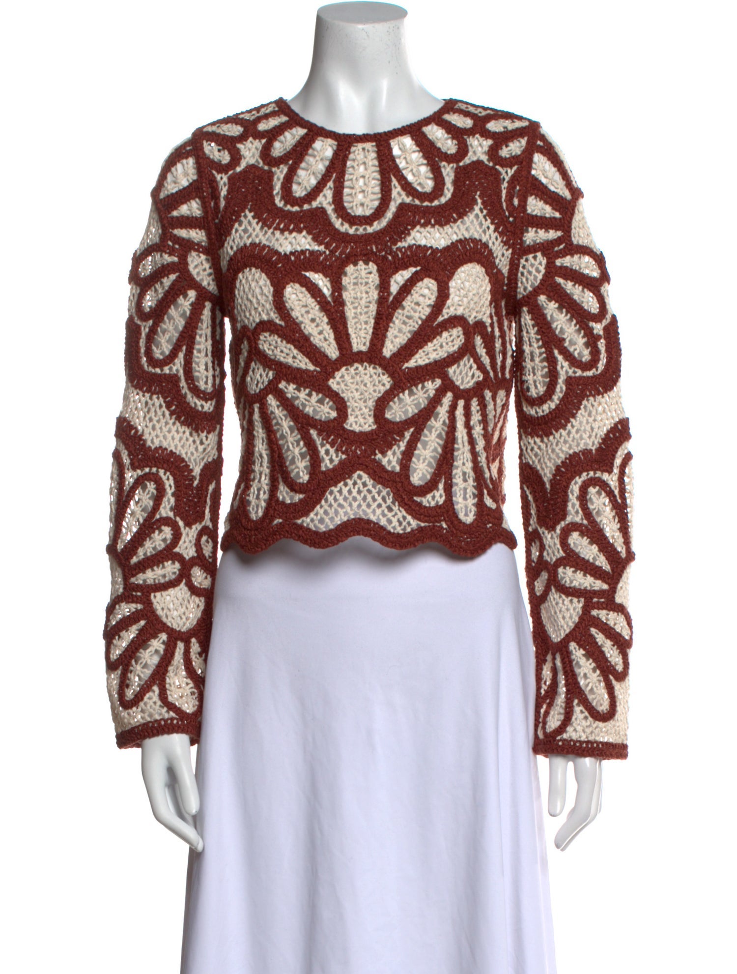 Sézane Printed Crew Neck Sweater w/ Tags