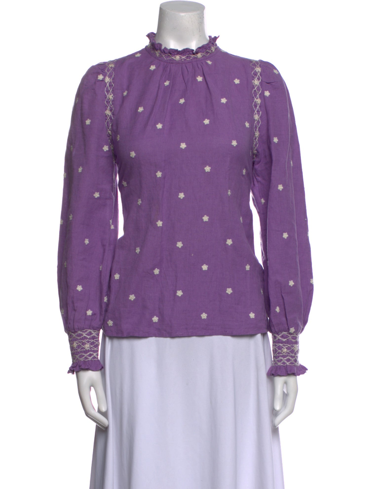 Sézane Linen Printed Blouse