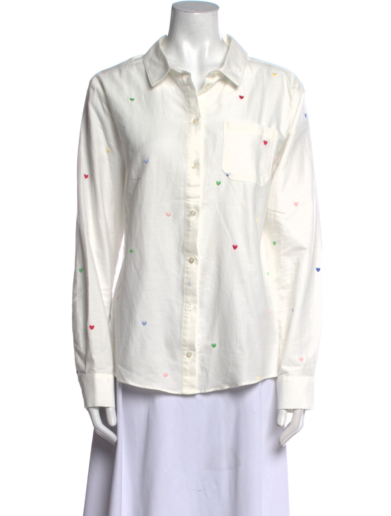 Sézane Long Sleeve Button-Up Top