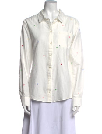 Sézane Long Sleeve Button-Up Top