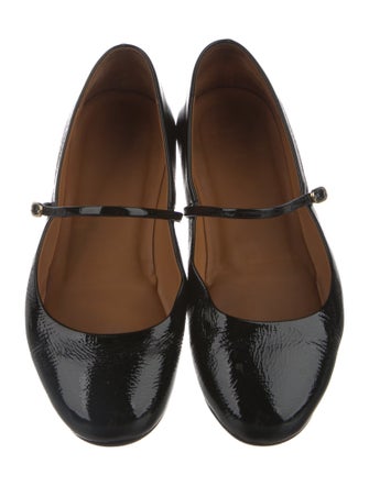 Sézane Patent Leather Mary Jane Flats