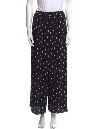 Sézane Polka Dot Print Wide Leg Pants