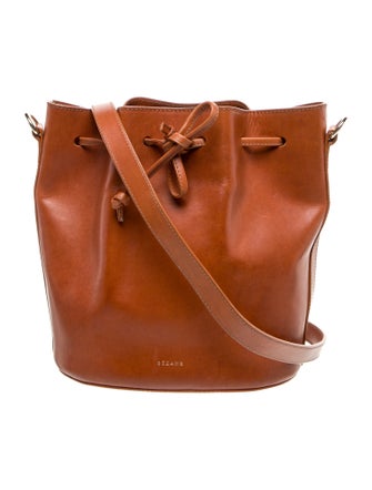 Sézane Leather Bucket Bag