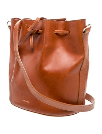 Sézane Leather Bucket Bag