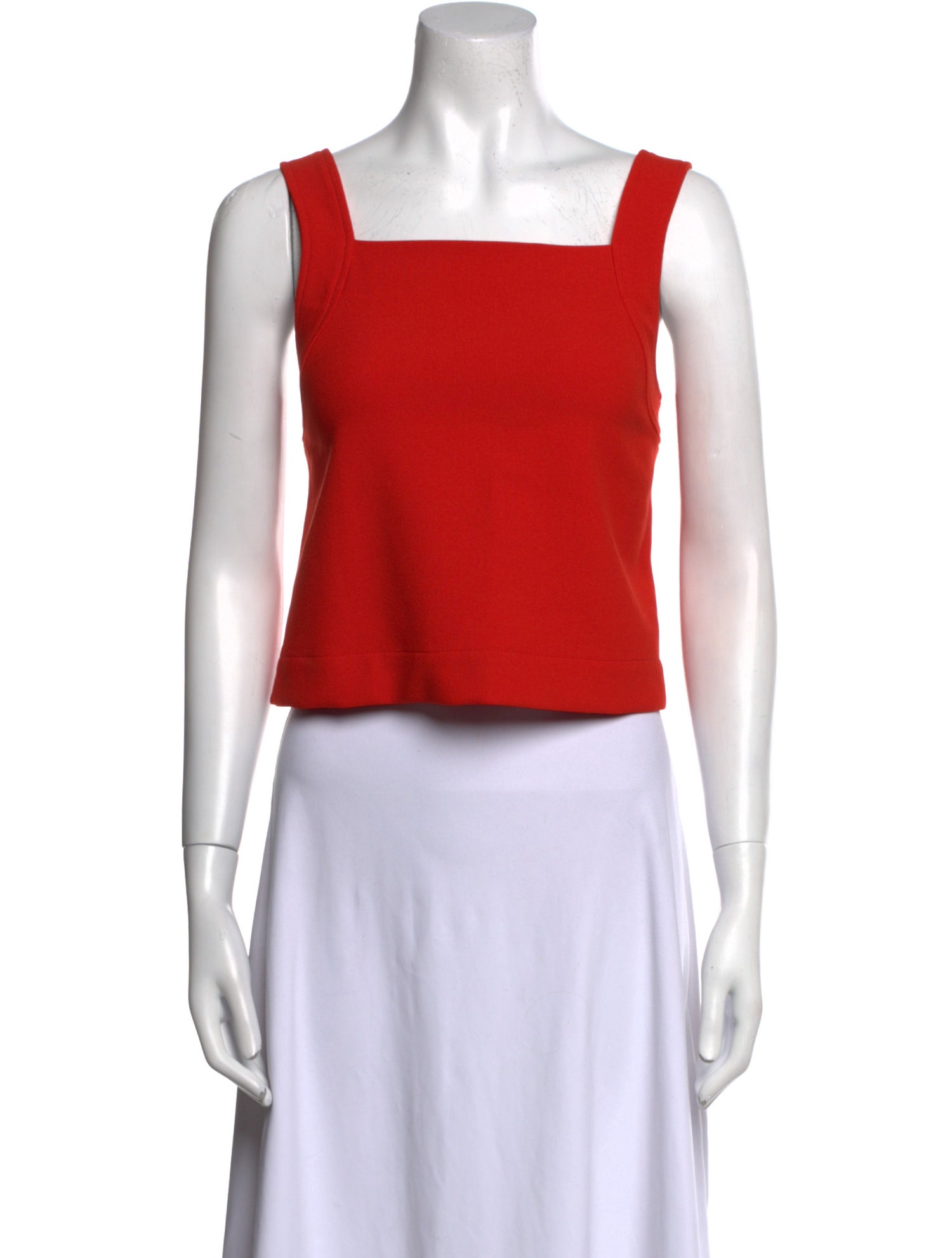 Sézane Square Neckline Sleeveless Crop Top