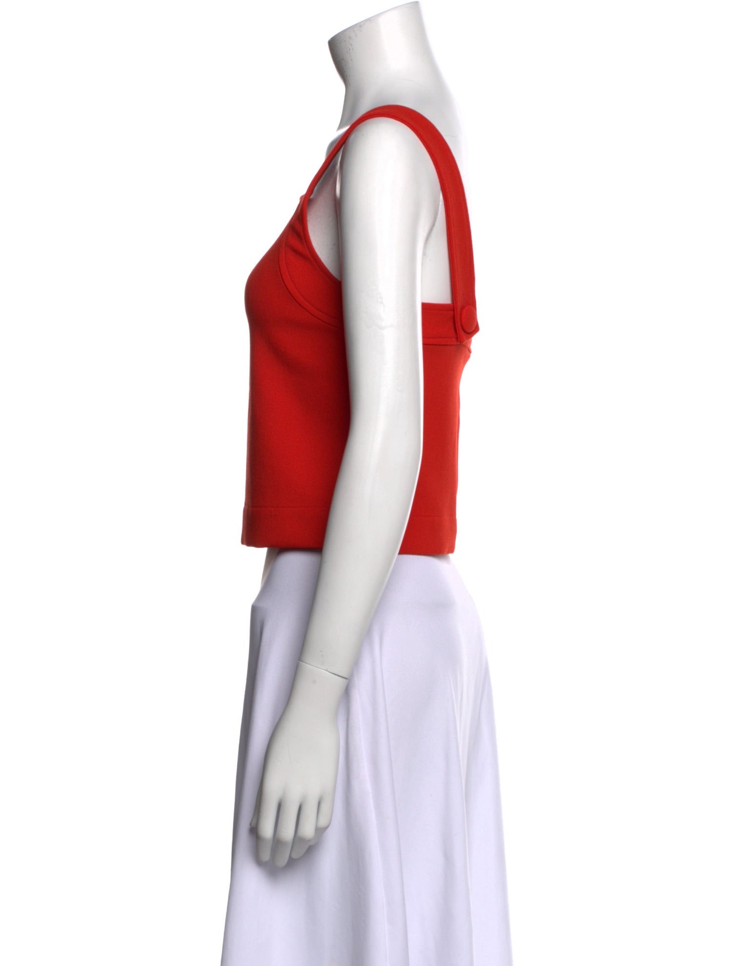 Sézane Square Neckline Sleeveless Crop Top
