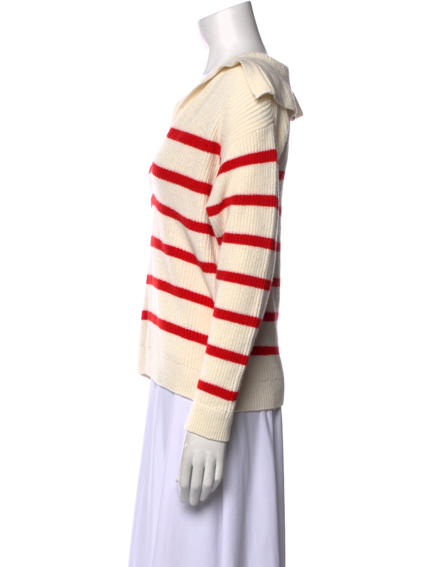 Sézane Striped V-Neck Sweater w/ Tags