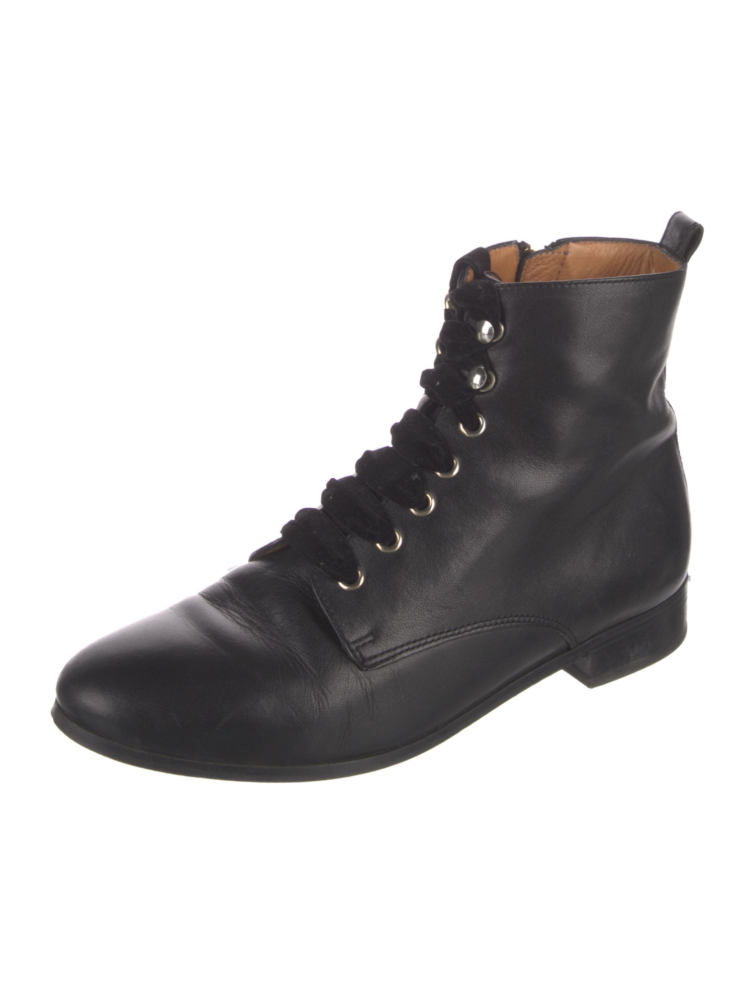 Sézane Leather Combat Boots
