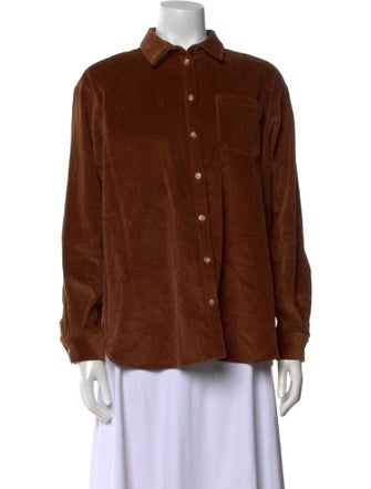 Sézane Long Sleeve Button-Up Top