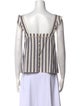 Sézane Striped Square Neckline Top