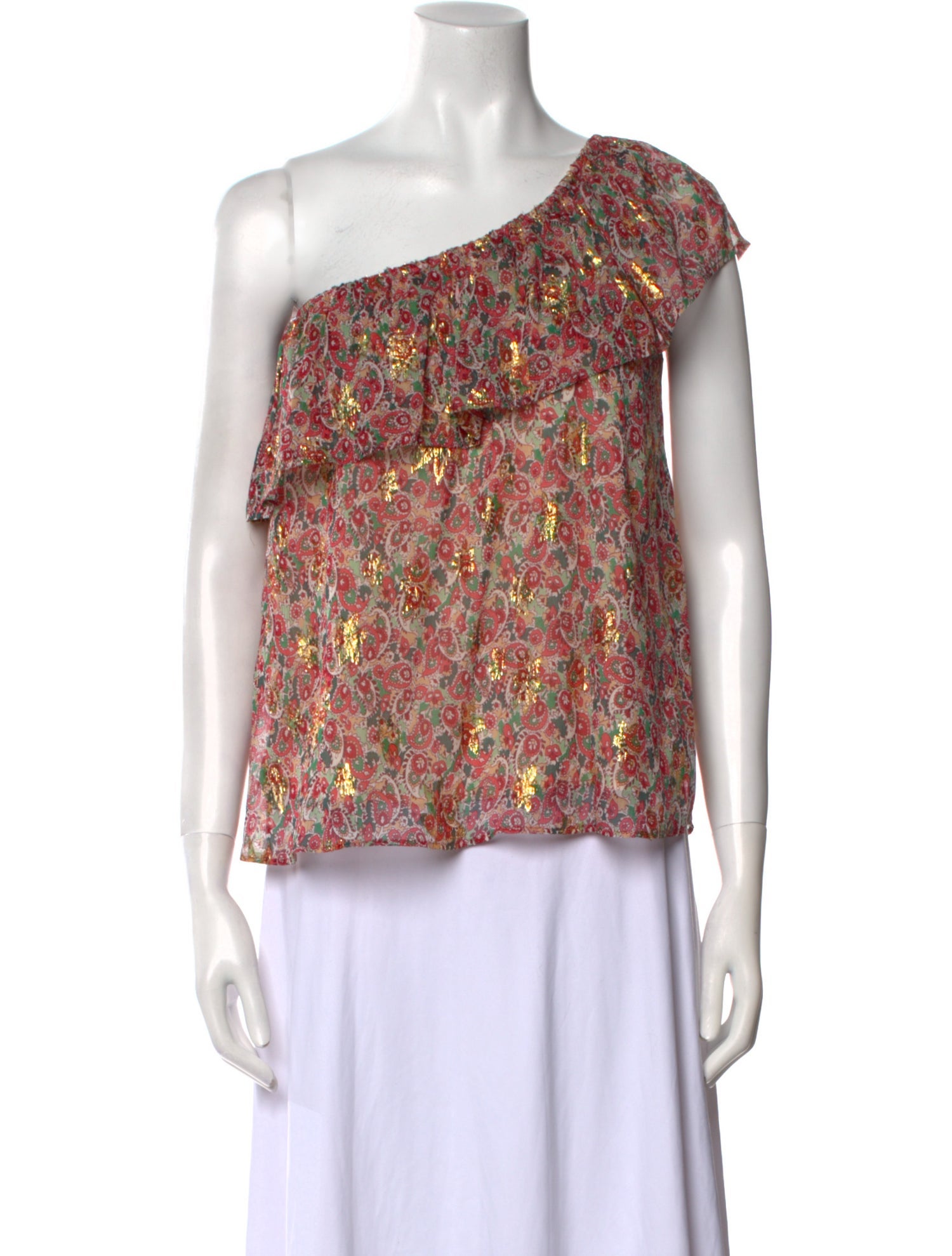 Sézane Silk Floral Print Blouse