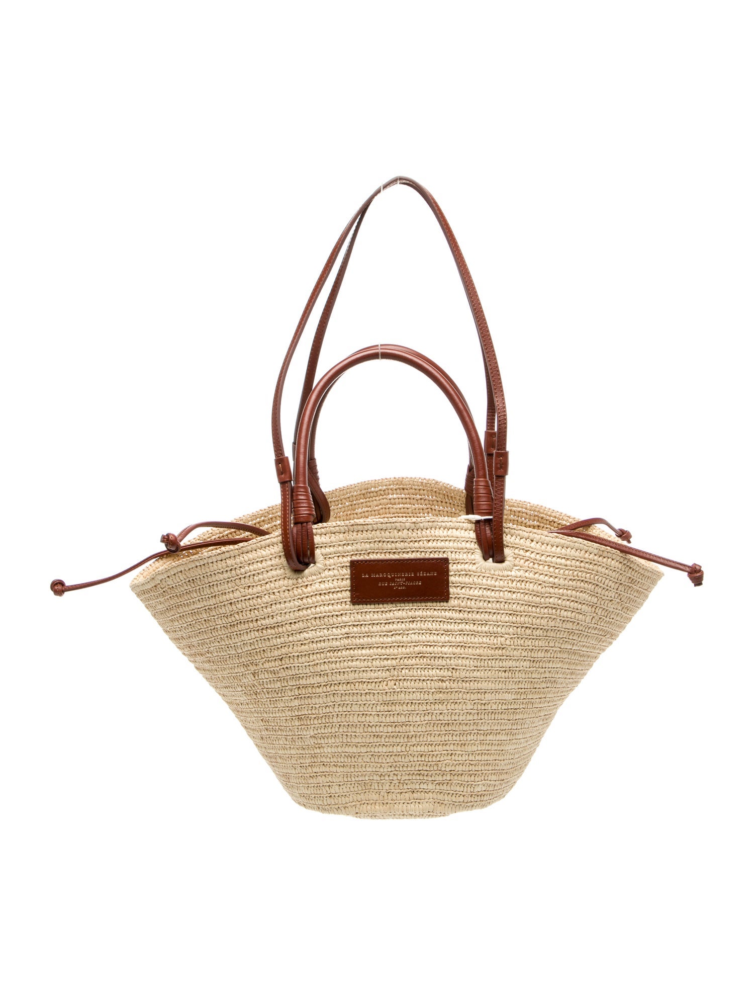 Sézane Raffia Top Handle Bag