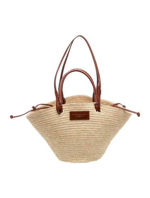 Sézane Raffia Top Handle Bag
