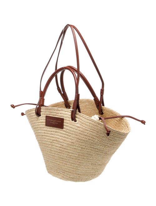 Sézane Raffia Top Handle Bag