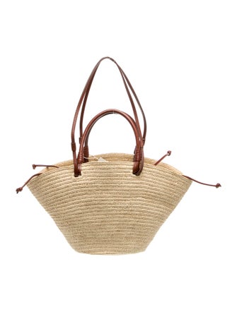 Sézane Raffia Top Handle Bag