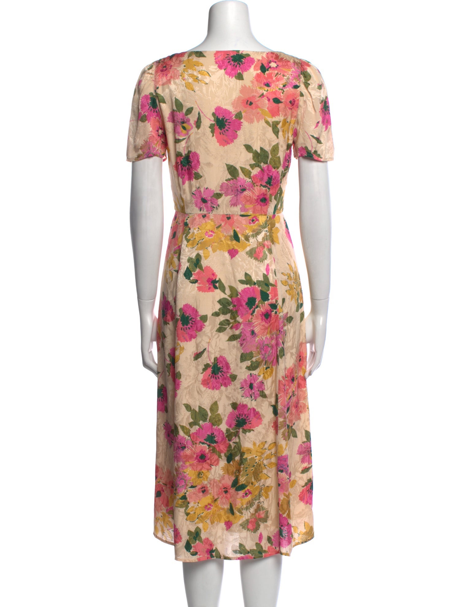 Sézane Floral Print Midi Length Dress