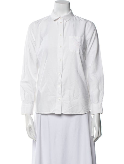 Sézane Three-Quarter Sleeve Button-Up Top