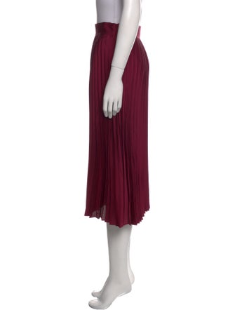 Sézane Pleated Accents Midi Length Skirt