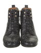 Sézane Leather Studded Accents Combat Boots