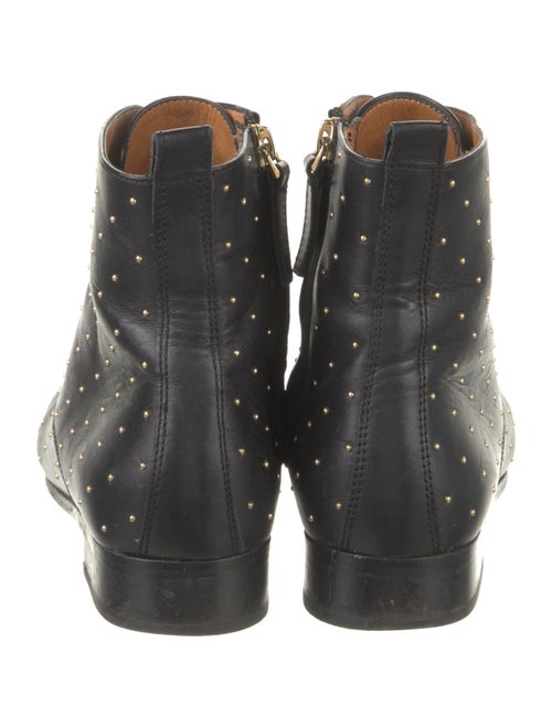 Sézane Leather Studded Accents Combat Boots