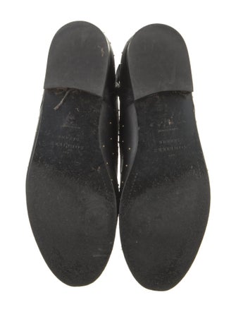 Sézane Leather Studded Accents Combat Boots