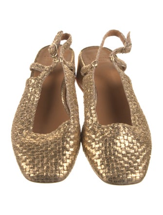 Sézane Leather Slingback Flats