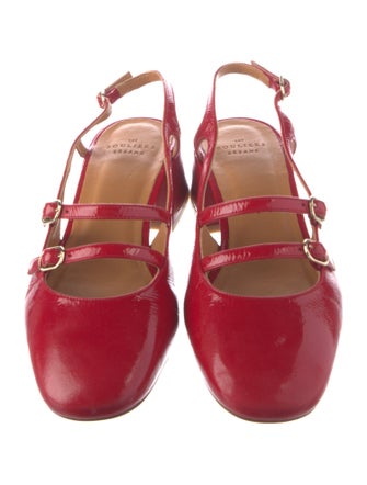 Sézane Patent Leather Slingback Pumps