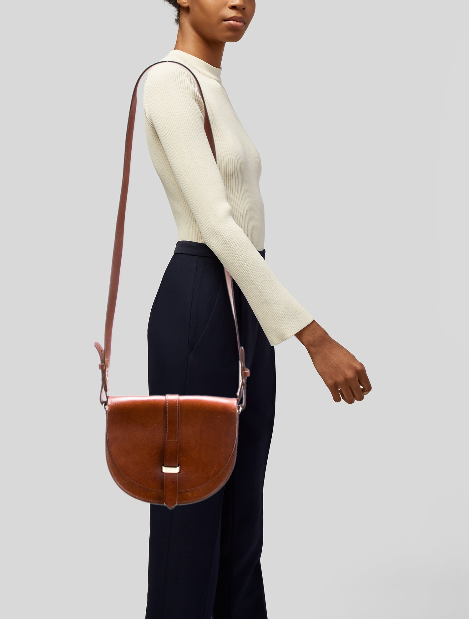 Sézane Leather Crossbody Bag