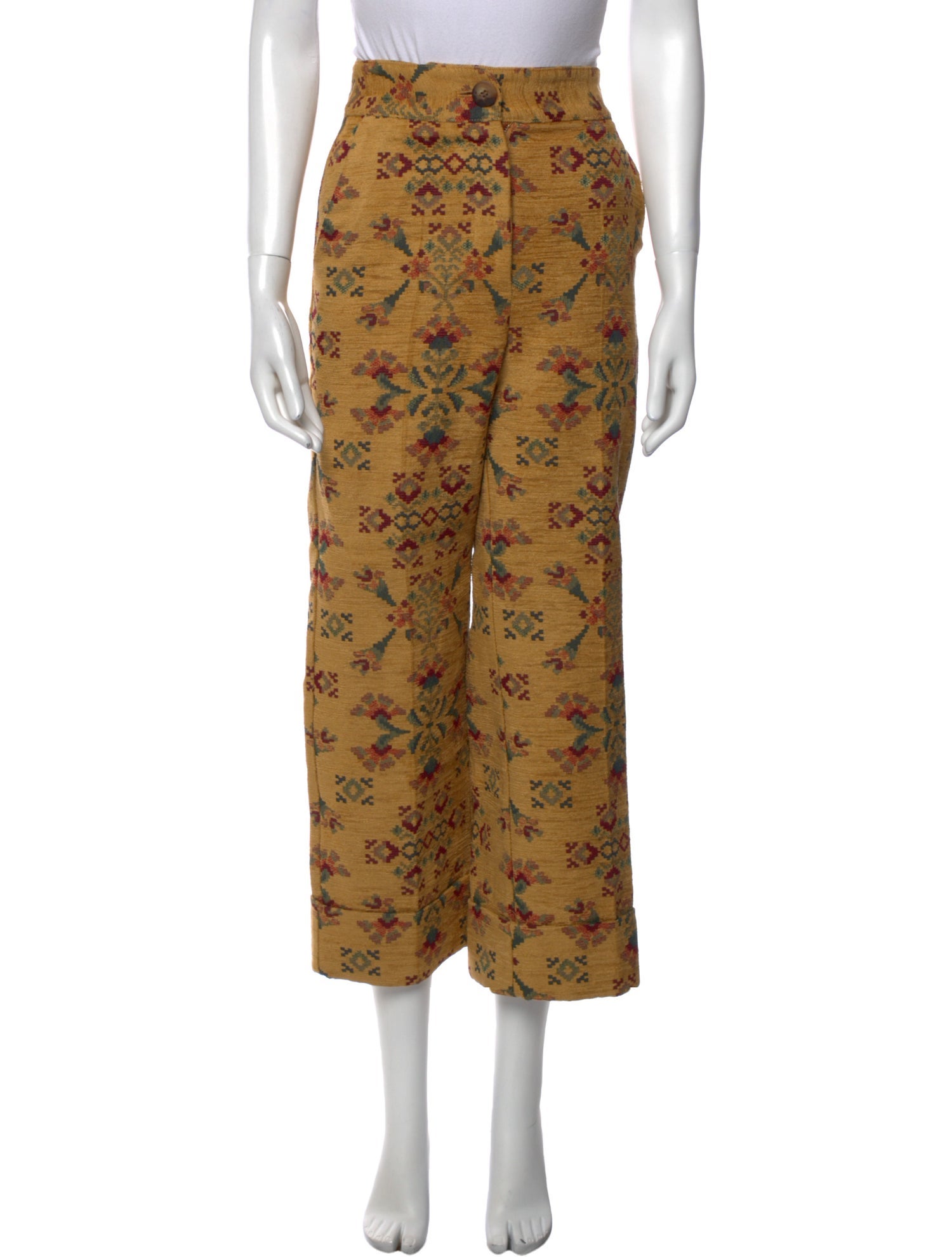 Sézane Printed Wide Leg Pants