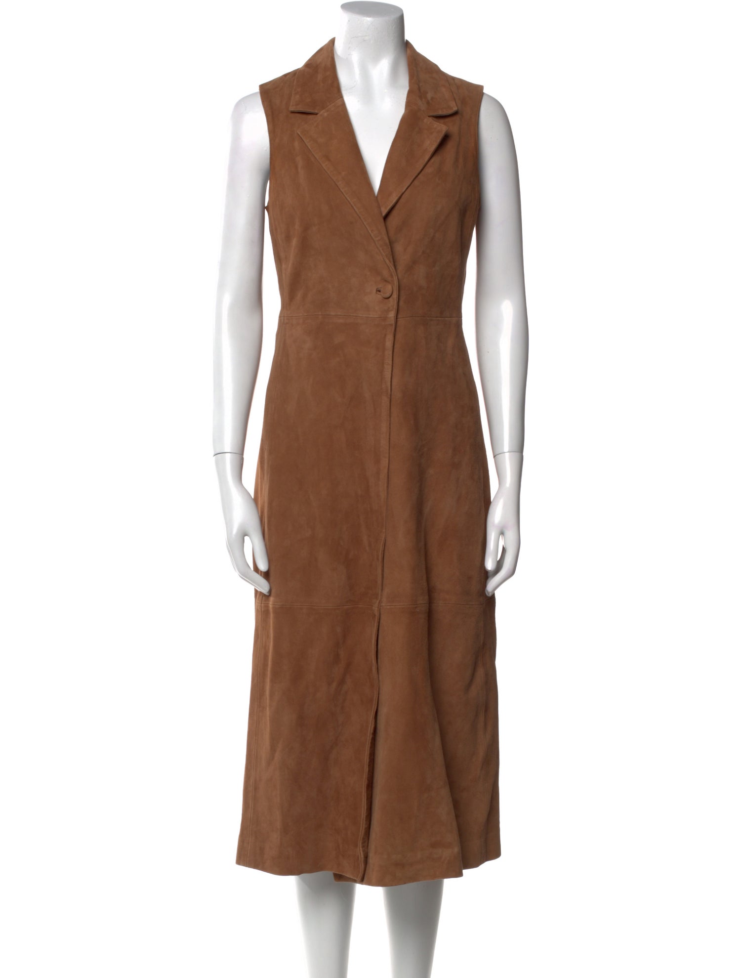 Sézane Leather Midi Length Dress