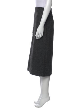 Sézane Wool Midi Length Skirt