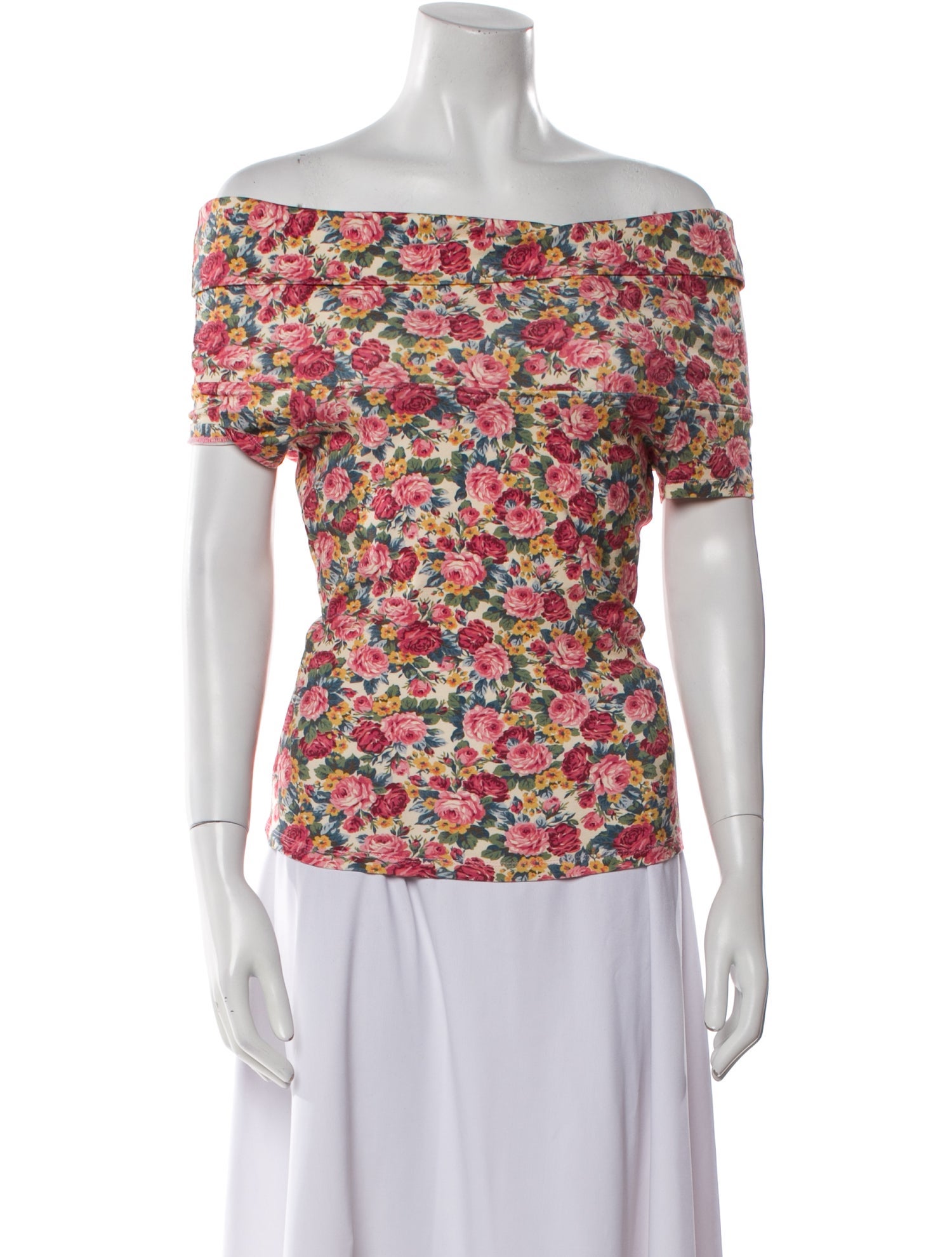 Sézane Floral Print Off-The-Shoulder Top w/ Tags