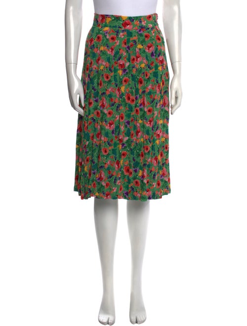 Sézane Floral Print Knee-Length Skirt