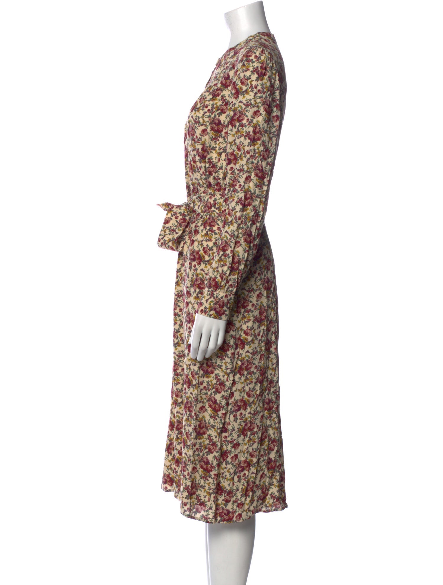 Sézane Floral Print Midi Length Dress