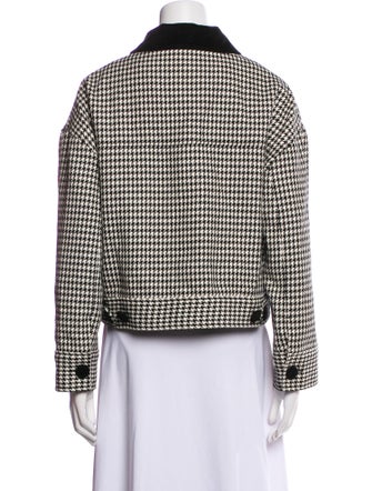 Sézane Houndstooth Print Jacket