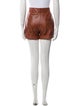 Sézane Lamb Leather Mini Shorts
